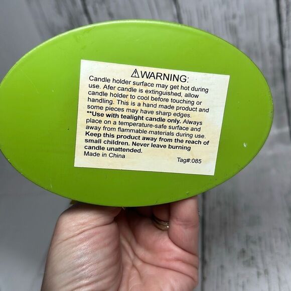 Metal Santa Candle Holder Christmas Decor Springs Green Red - Picture 6 of 6